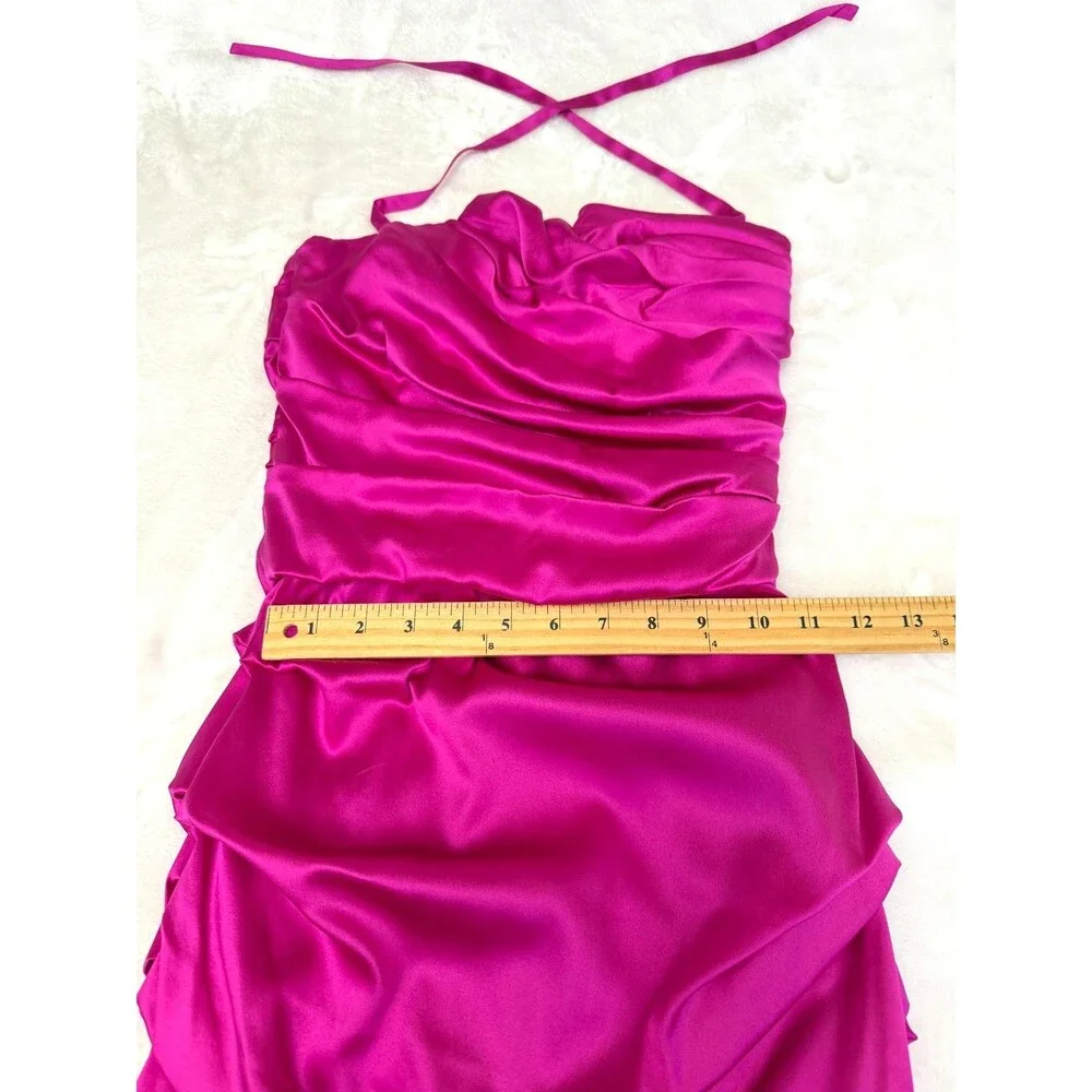 Dolce & Gabbana Fuchsia Silk Ruched Corset Mermaid Gown IT 40 US 4